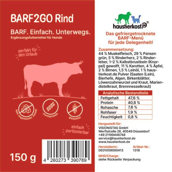BARF2GO Komfort Plus Taler Kennenlernpaket, 3 x 150 g - Image 7